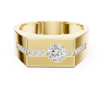 Floating Center Lab Grown Diamond Ring