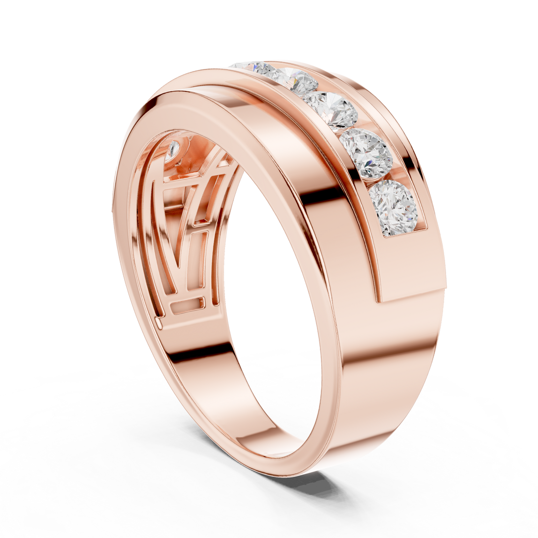 Scalloped Pavilion Lab Grown Diamond Ring