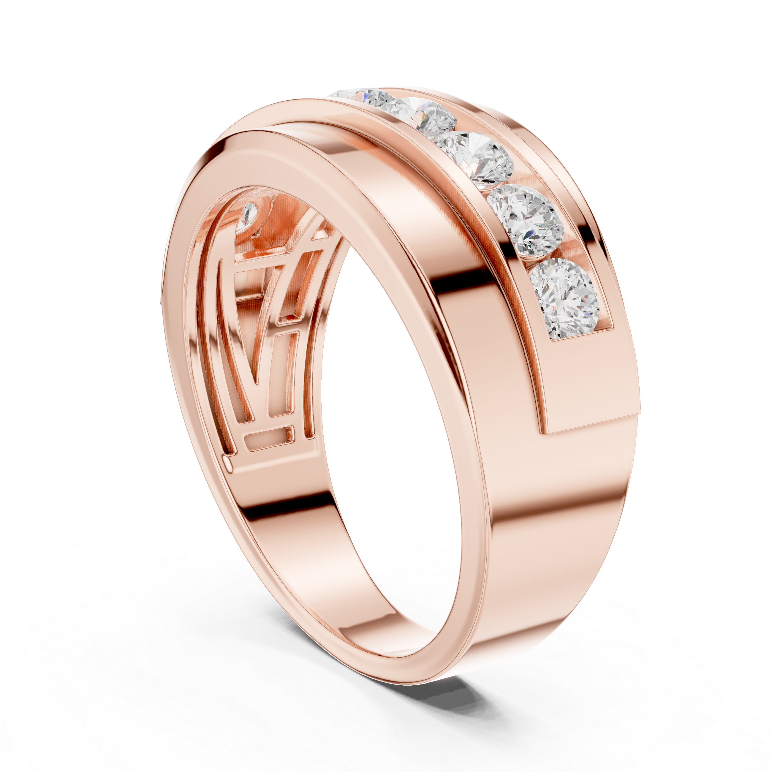 Scalloped Pavilion Lab Grown Diamond Ring