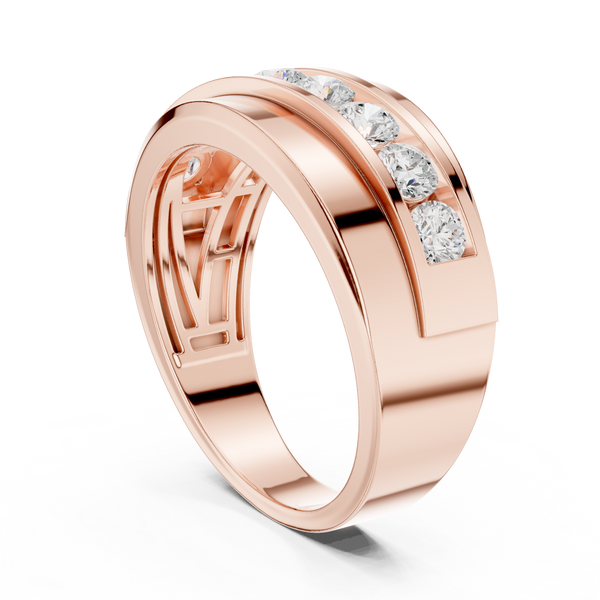 Scalloped Pavilion Lab Grown Diamond Ring