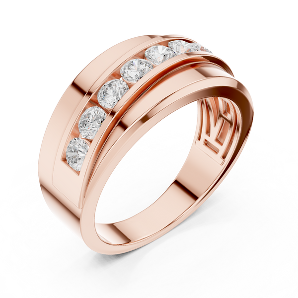 Scalloped Pavilion Lab Grown Diamond Ring