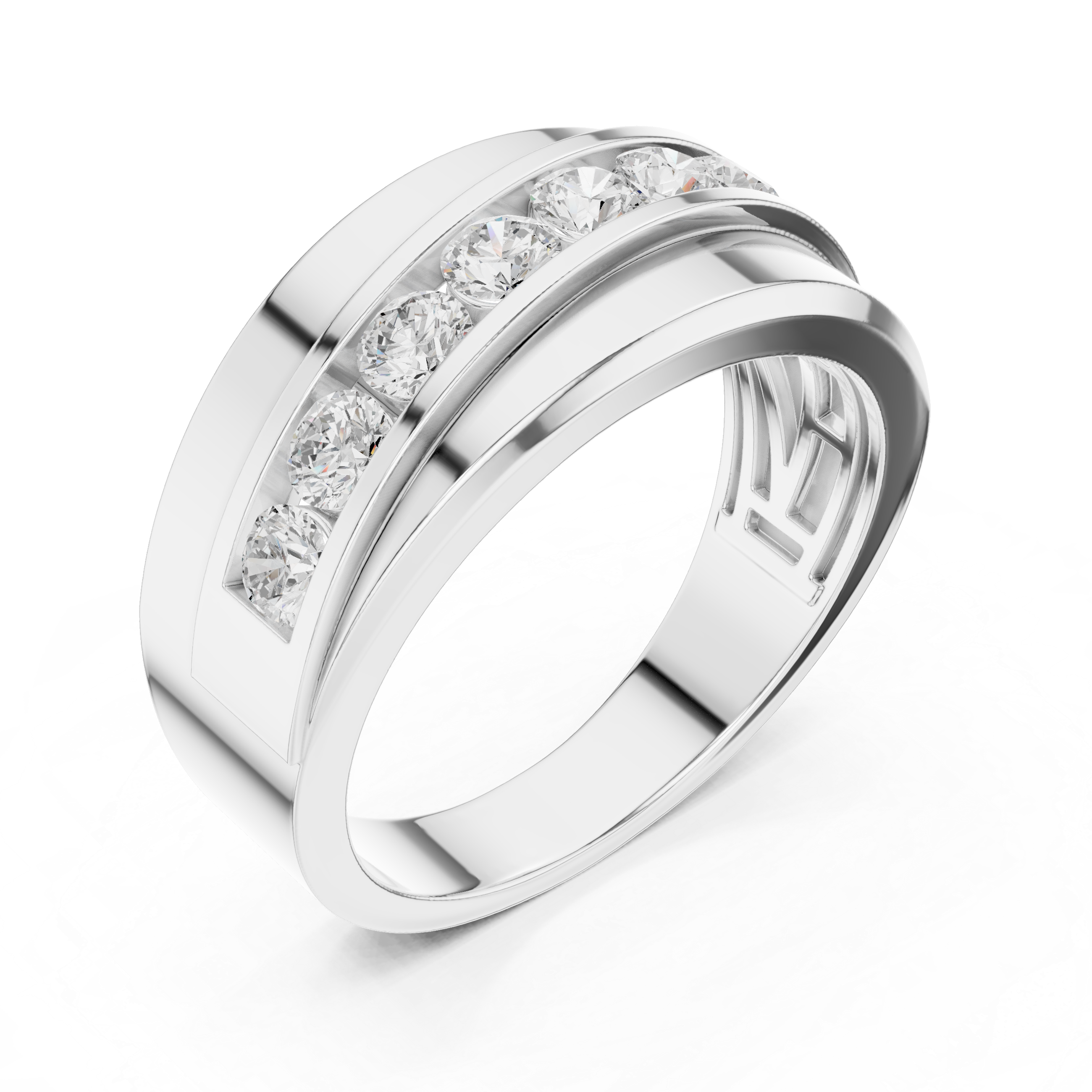 Scalloped Pavilion Lab Grown Diamond Ring
