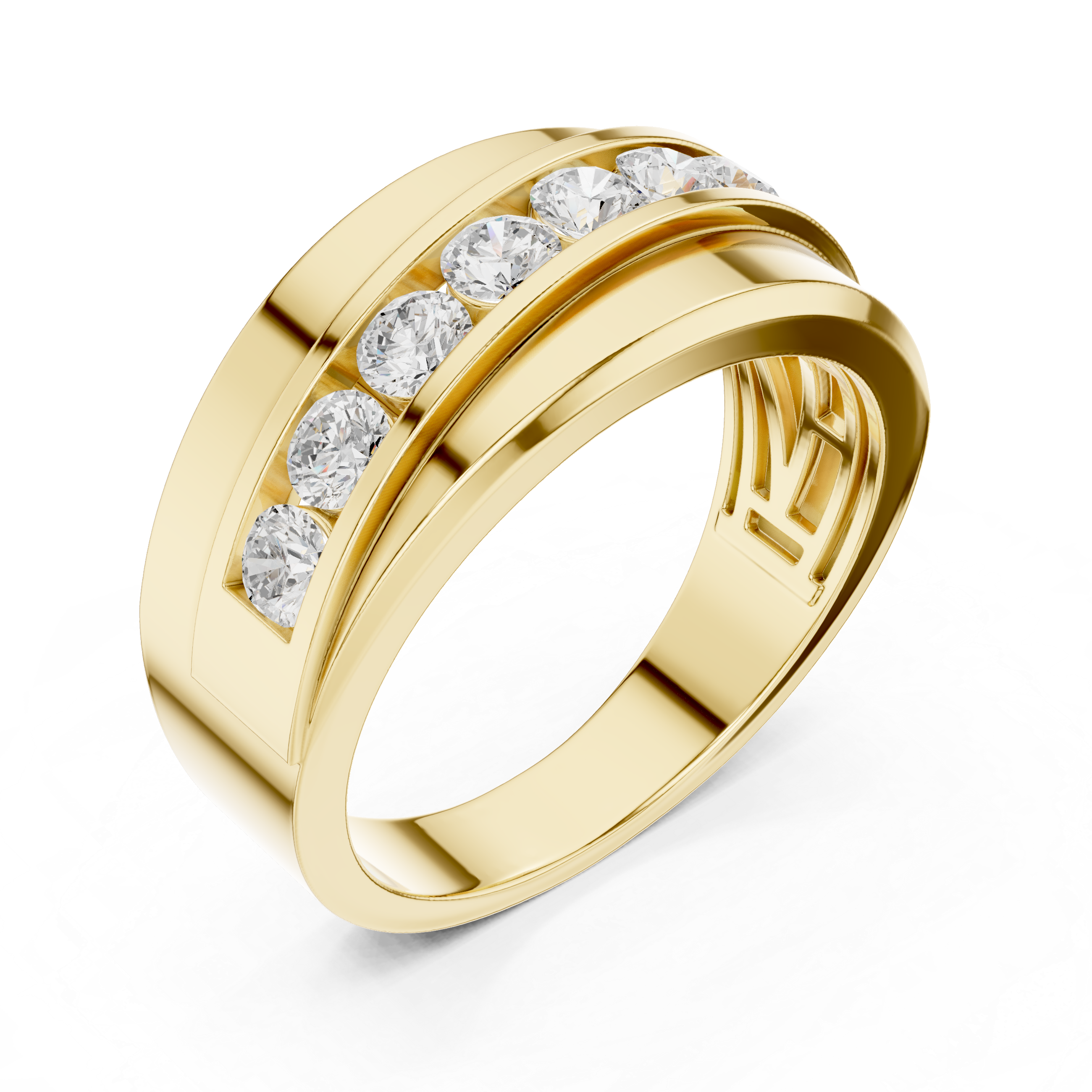 Scalloped Pavilion Lab Grown Diamond Ring