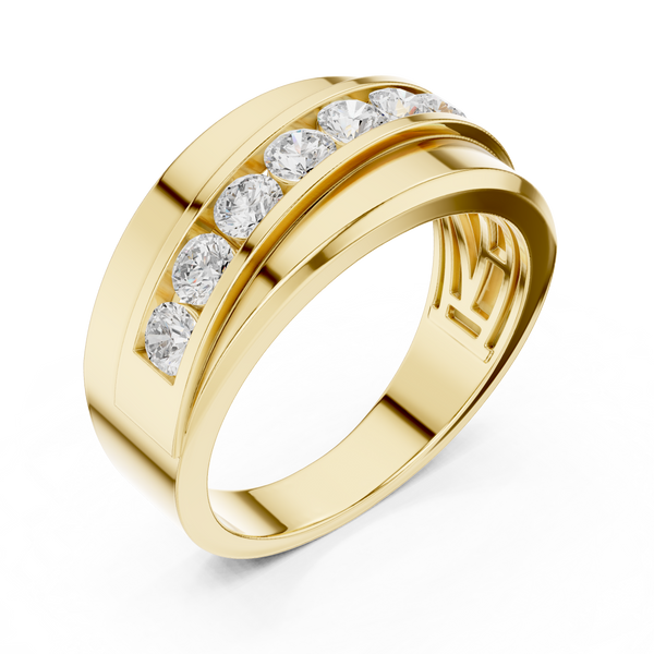 Scalloped Pavilion Lab Grown Diamond Ring