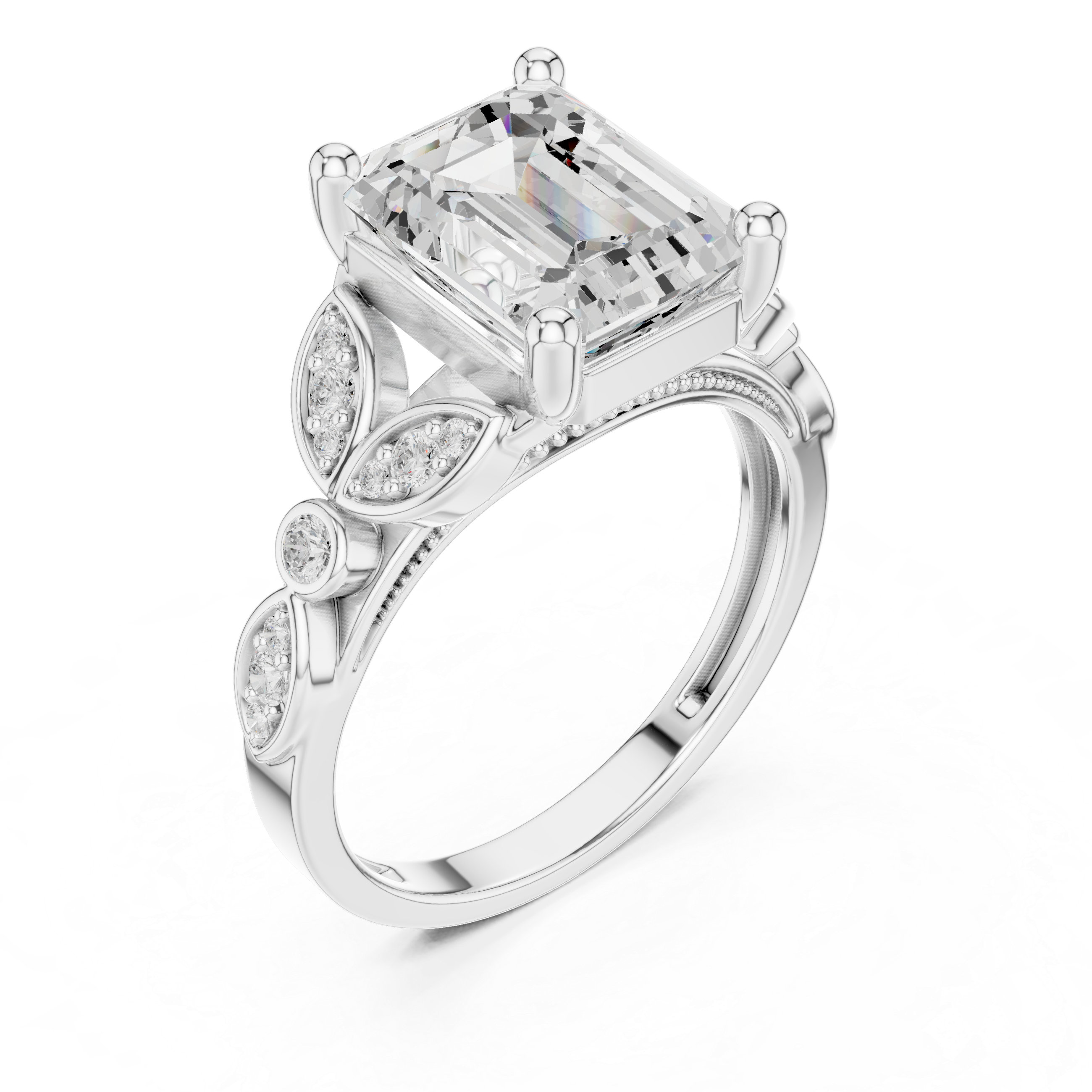 Tiara Crown Lab Grown Diamond Ring