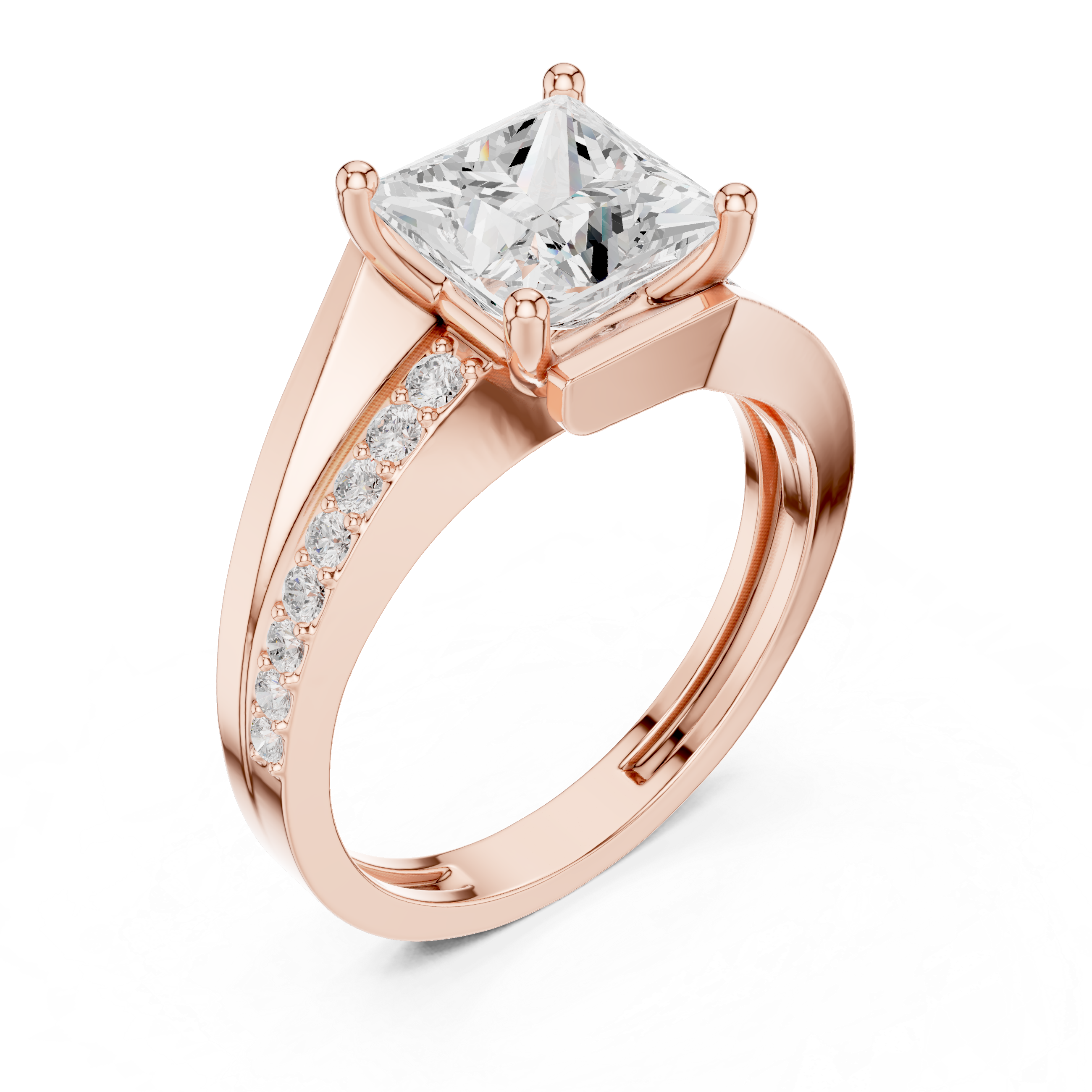 Shared Prong Lab Grown Diamond Ring
