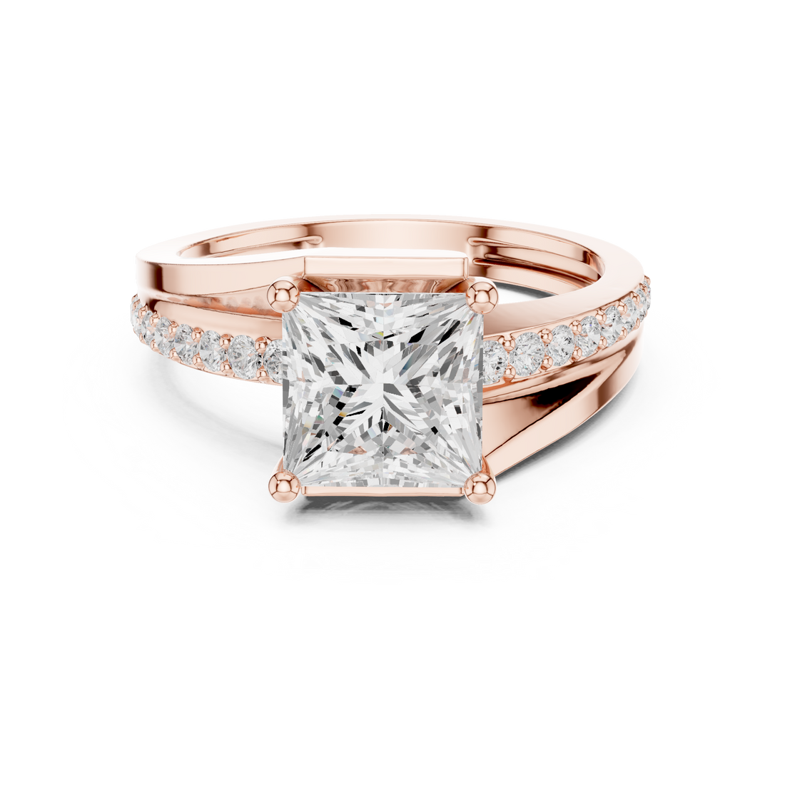 Shared Prong Lab Grown Diamond Ring