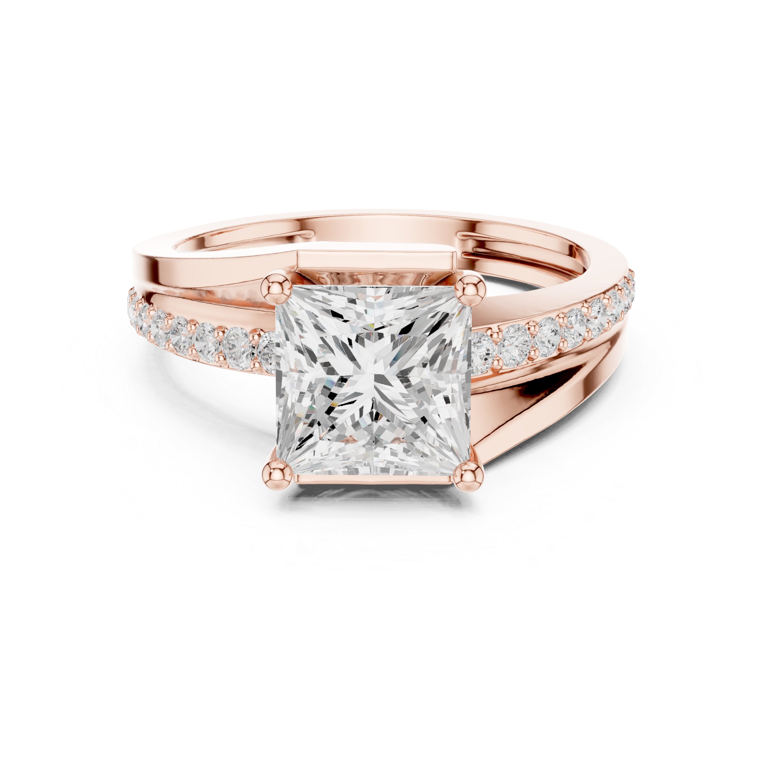 Shared Prong Lab Grown Diamond Ring