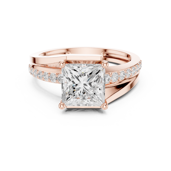 Shared Prong Lab Grown Diamond Ring