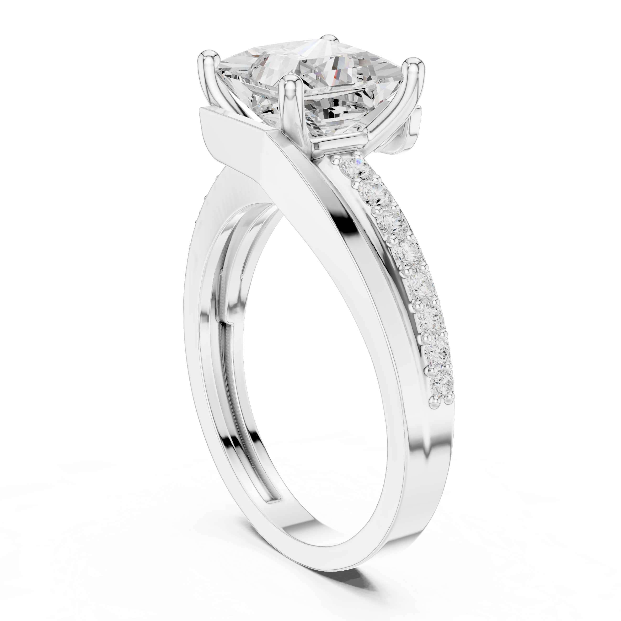 Shared Prong Lab Grown Diamond Ring