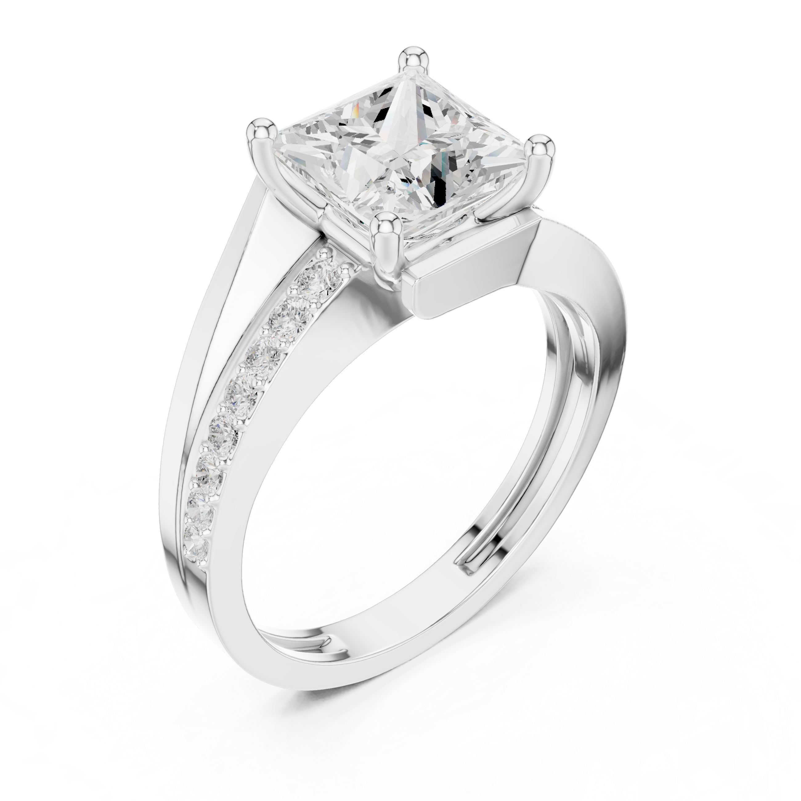 Shared Prong Lab Grown Diamond Ring