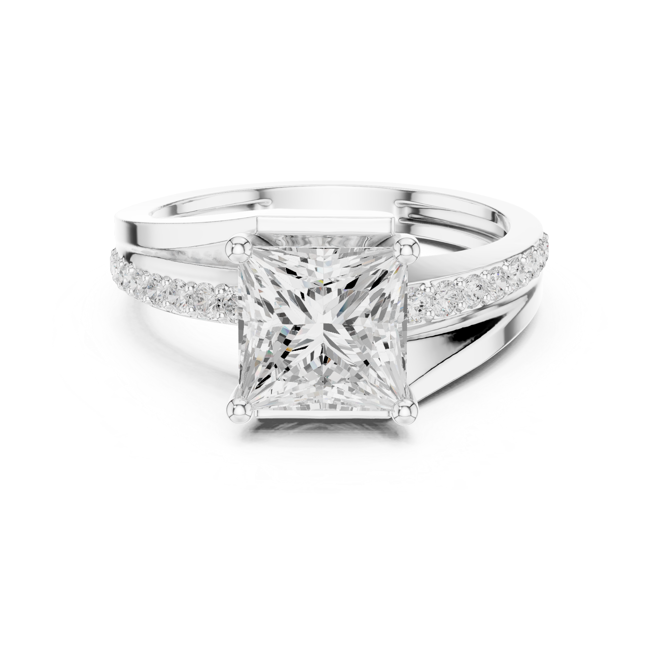 Shared Prong Lab Grown Diamond Ring