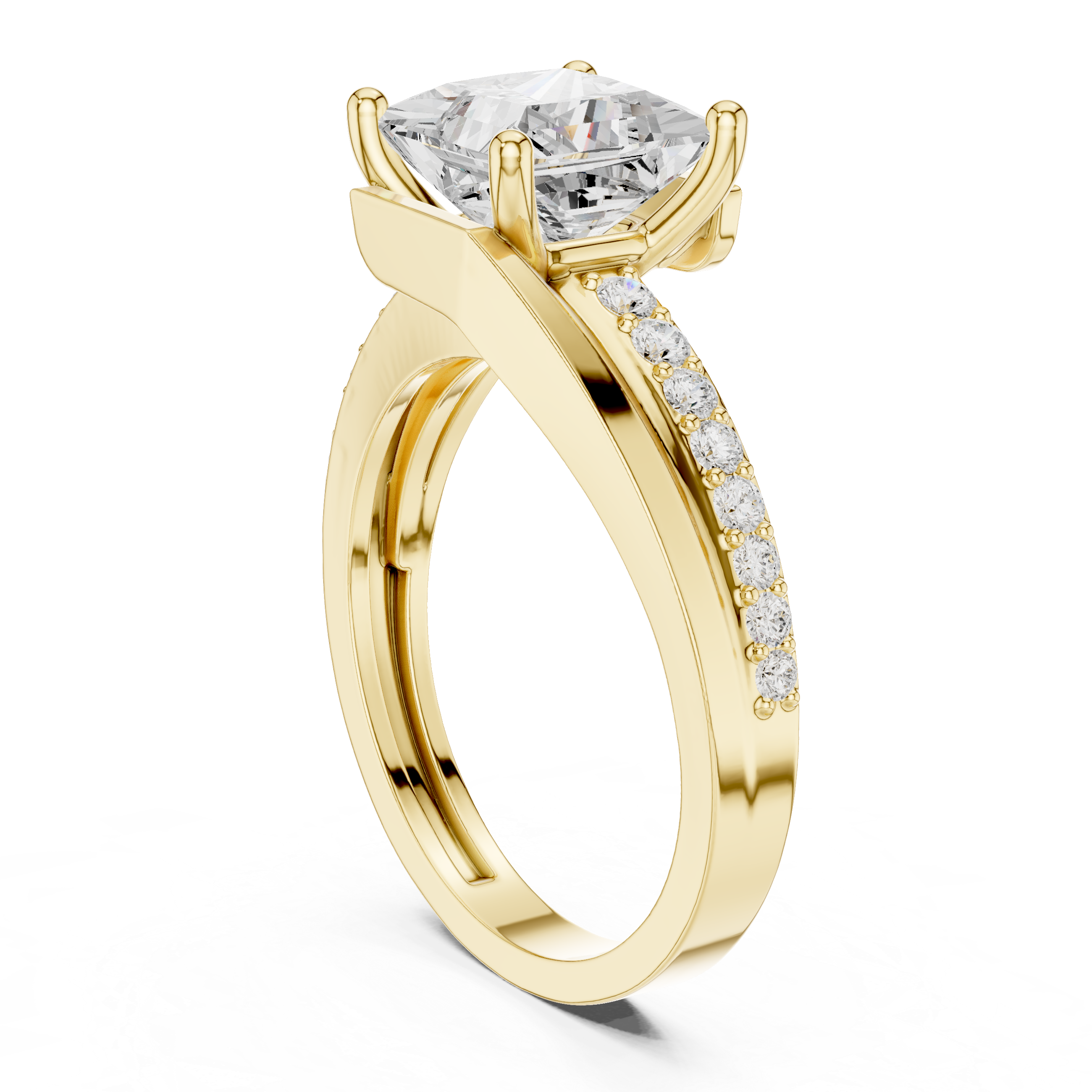 Shared Prong Lab Grown Diamond Ring