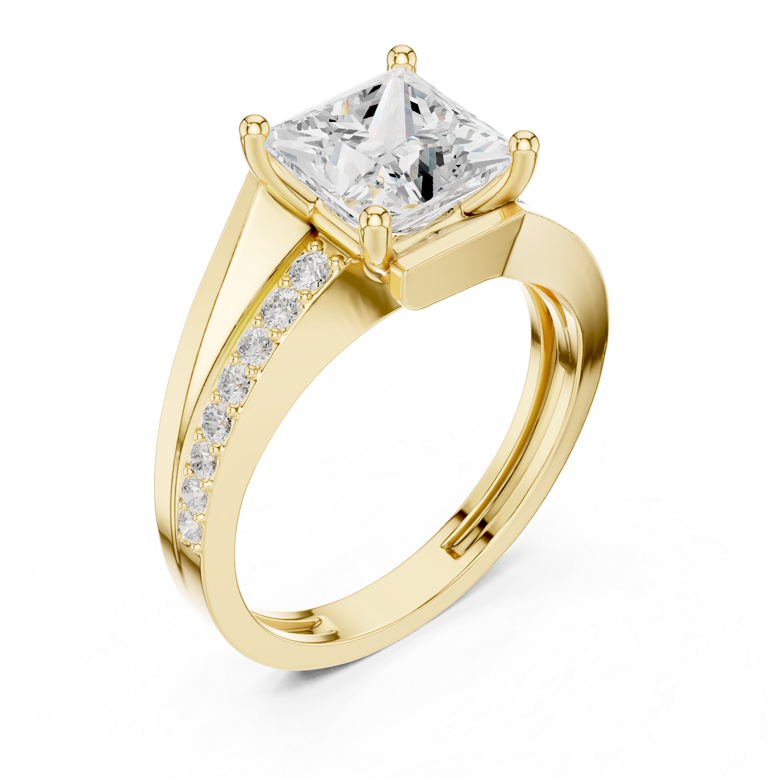 Shared Prong Lab Grown Diamond Ring