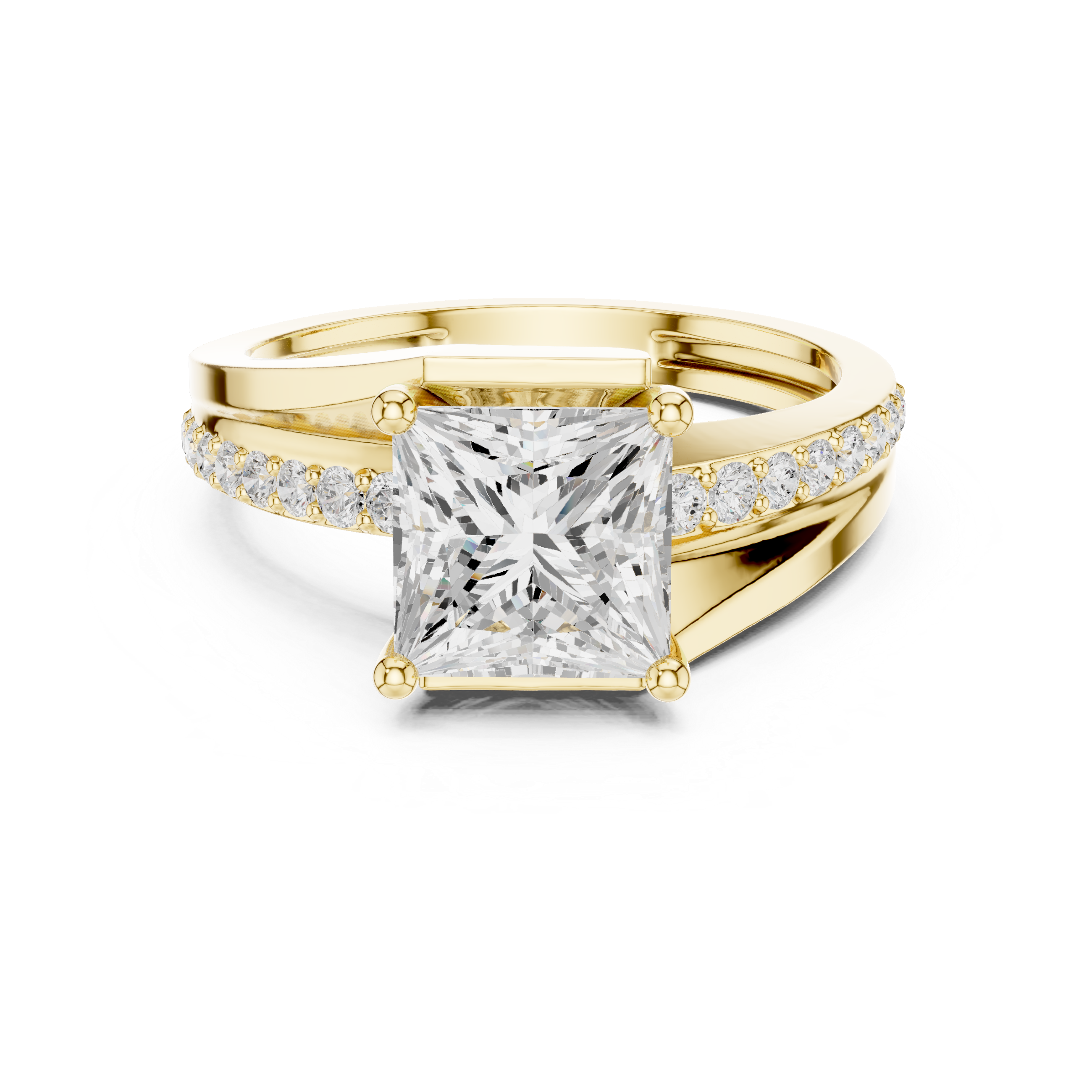 Shared Prong Lab Grown Diamond Ring