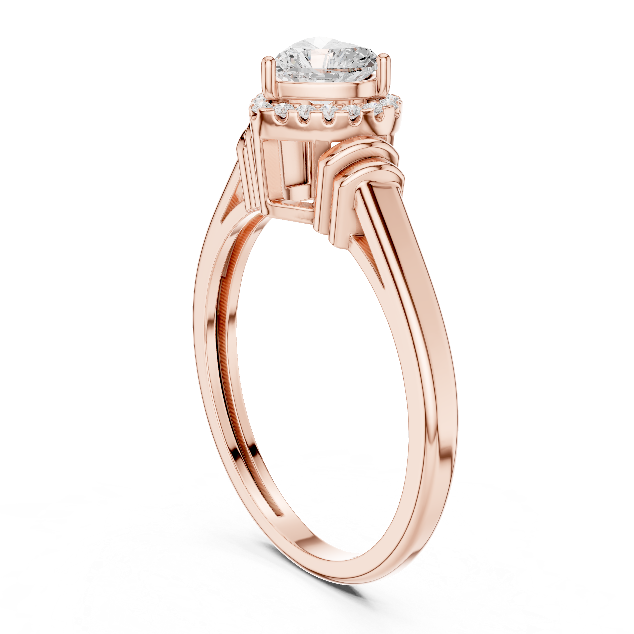 Thick Dome Lab Grown Diamond Ring