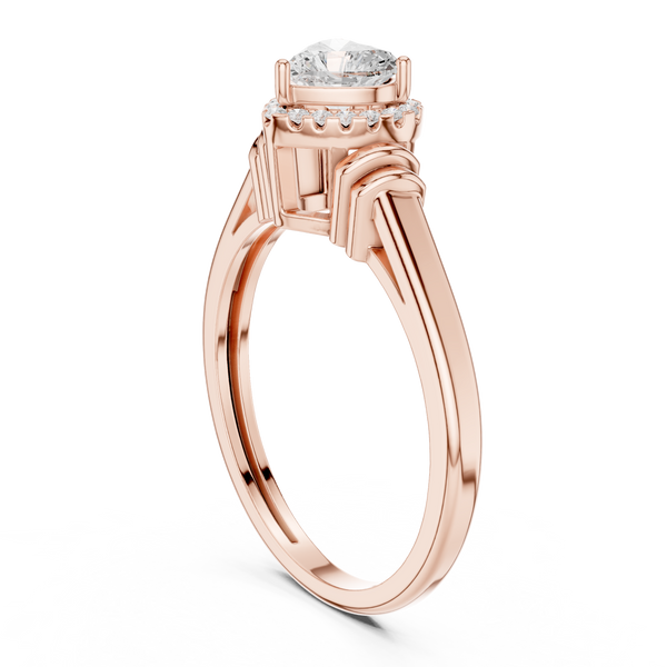 Thick Dome Lab Grown Diamond Ring