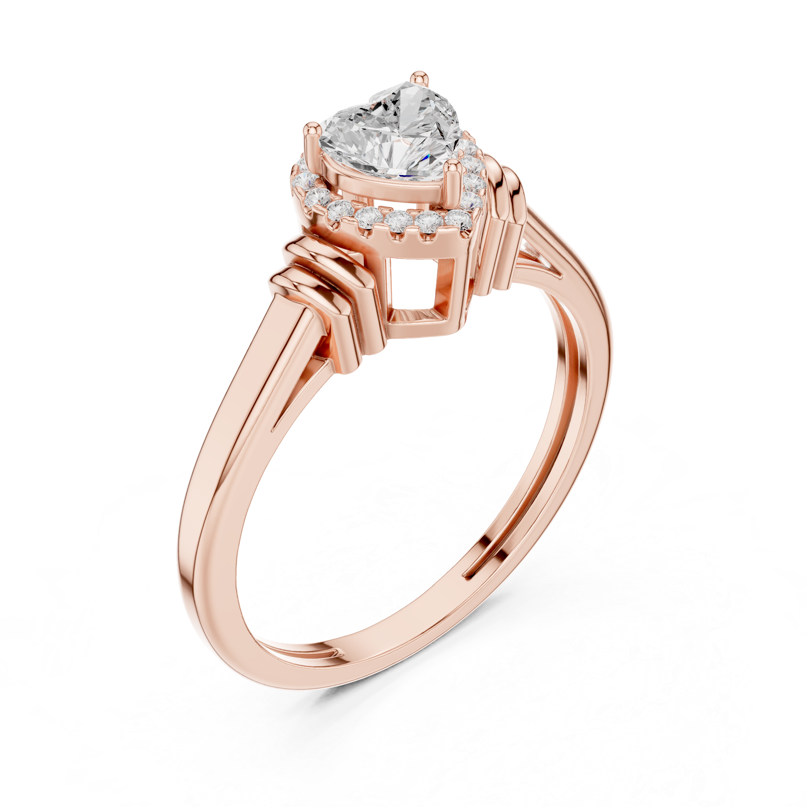Thick Dome Lab Grown Diamond Ring
