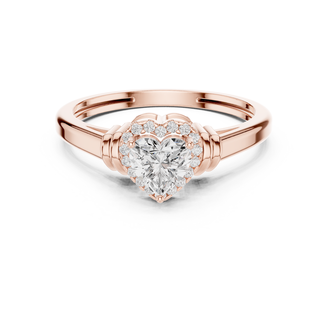 Thick Dome Lab Grown Diamond Ring