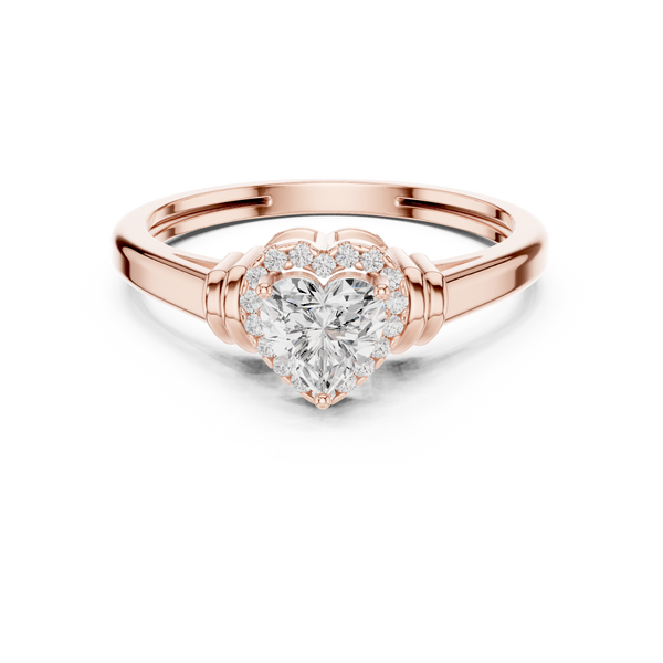 Thick Dome Lab Grown Diamond Ring