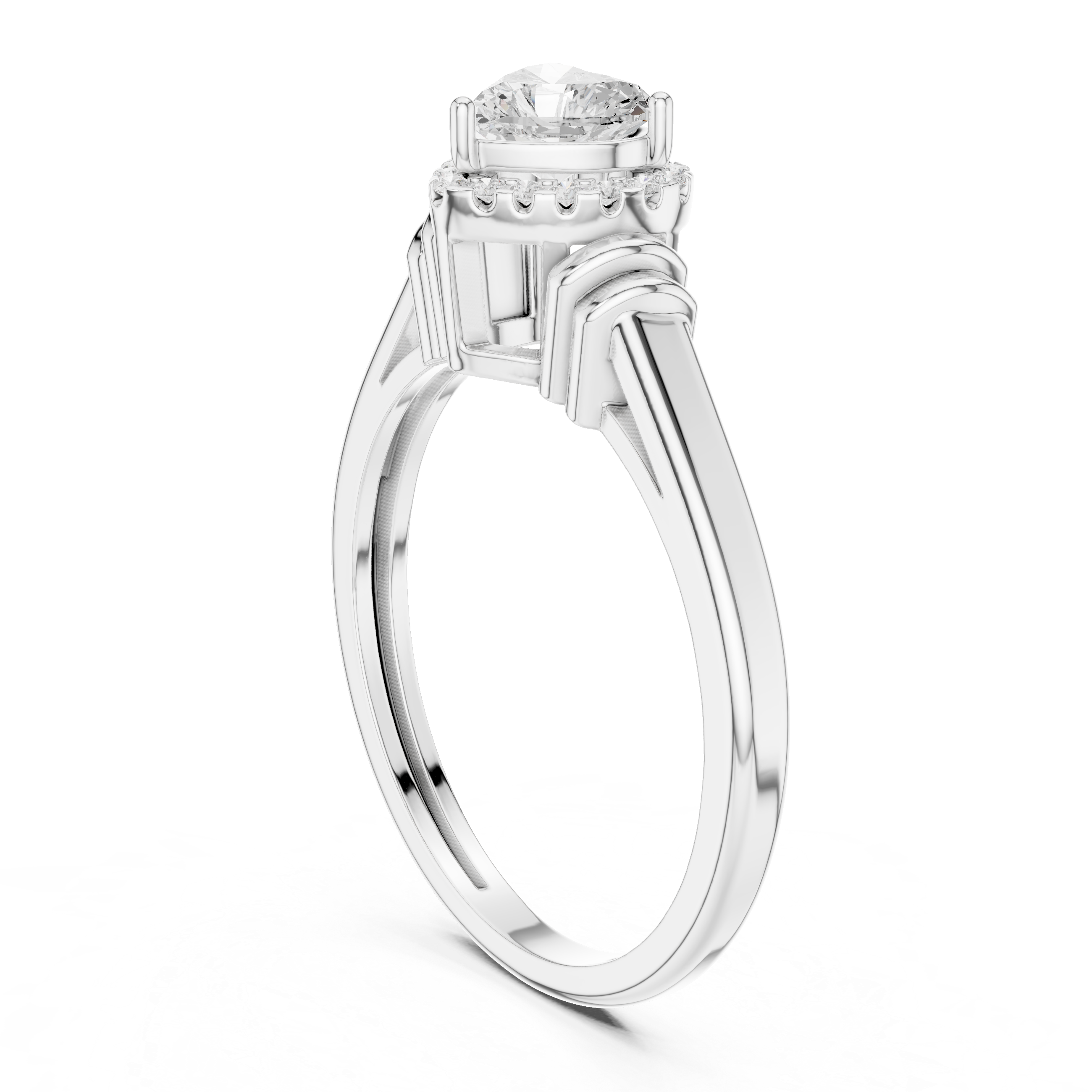 Thick Dome Lab Grown Diamond Ring