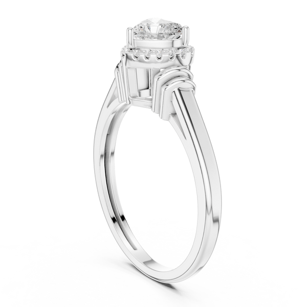 Thick Dome Lab Grown Diamond Ring