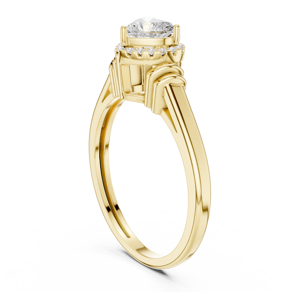 Thick Dome Lab Grown Diamond Ring