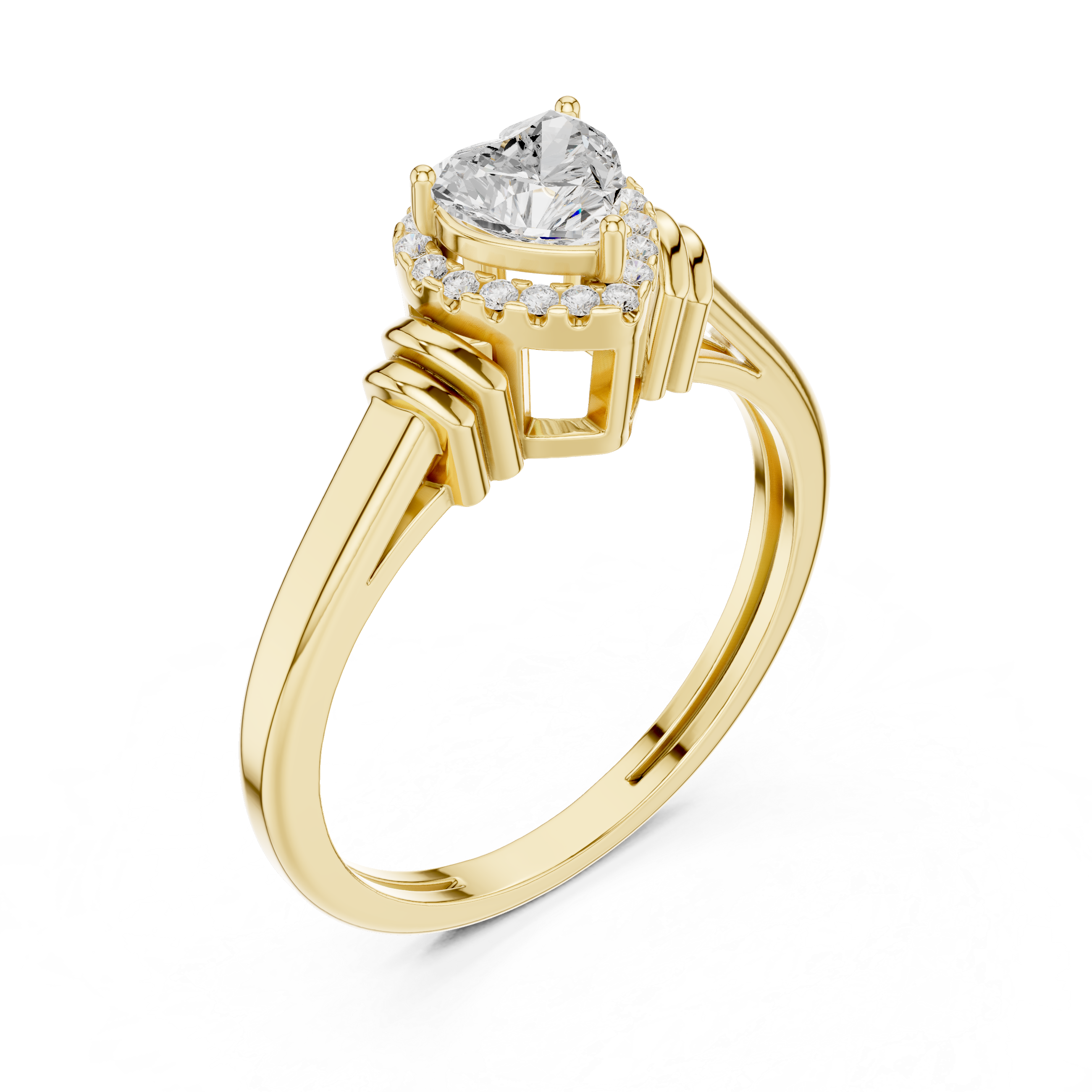 Thick Dome Lab Grown Diamond Ring