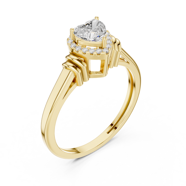 Thick Dome Lab Grown Diamond Ring