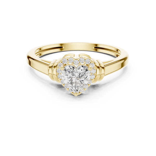 Thick Dome Lab Grown Diamond Ring