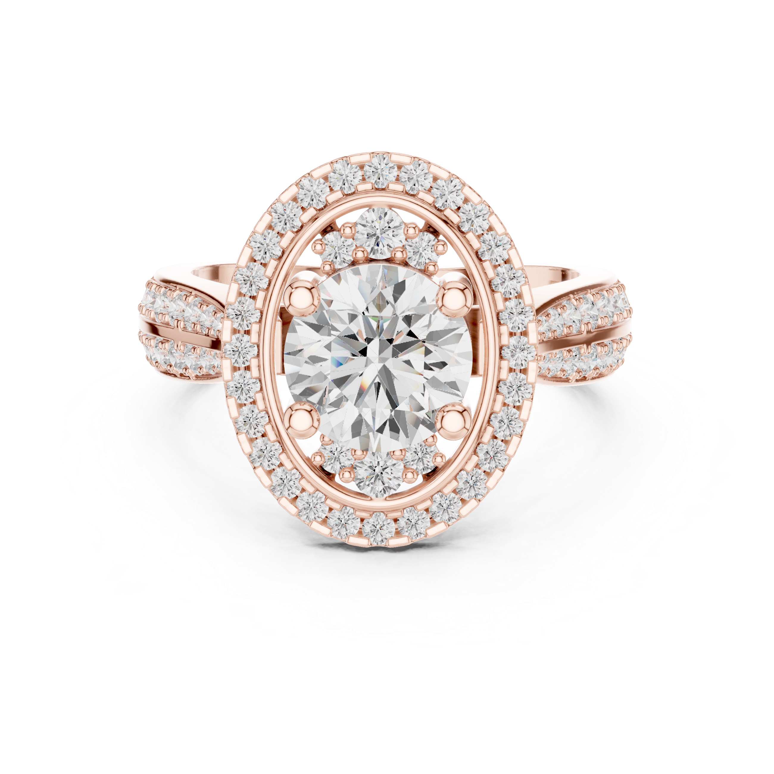 Hidden Crown Lab Grown Diamond Ring