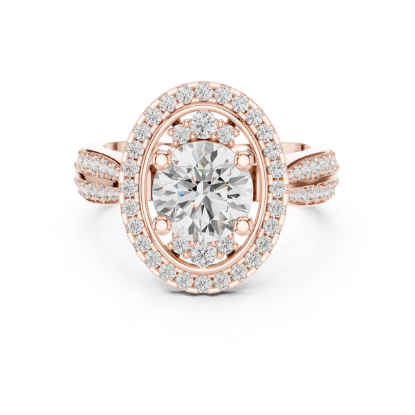 Hidden Crown Lab Grown Diamond Ring
