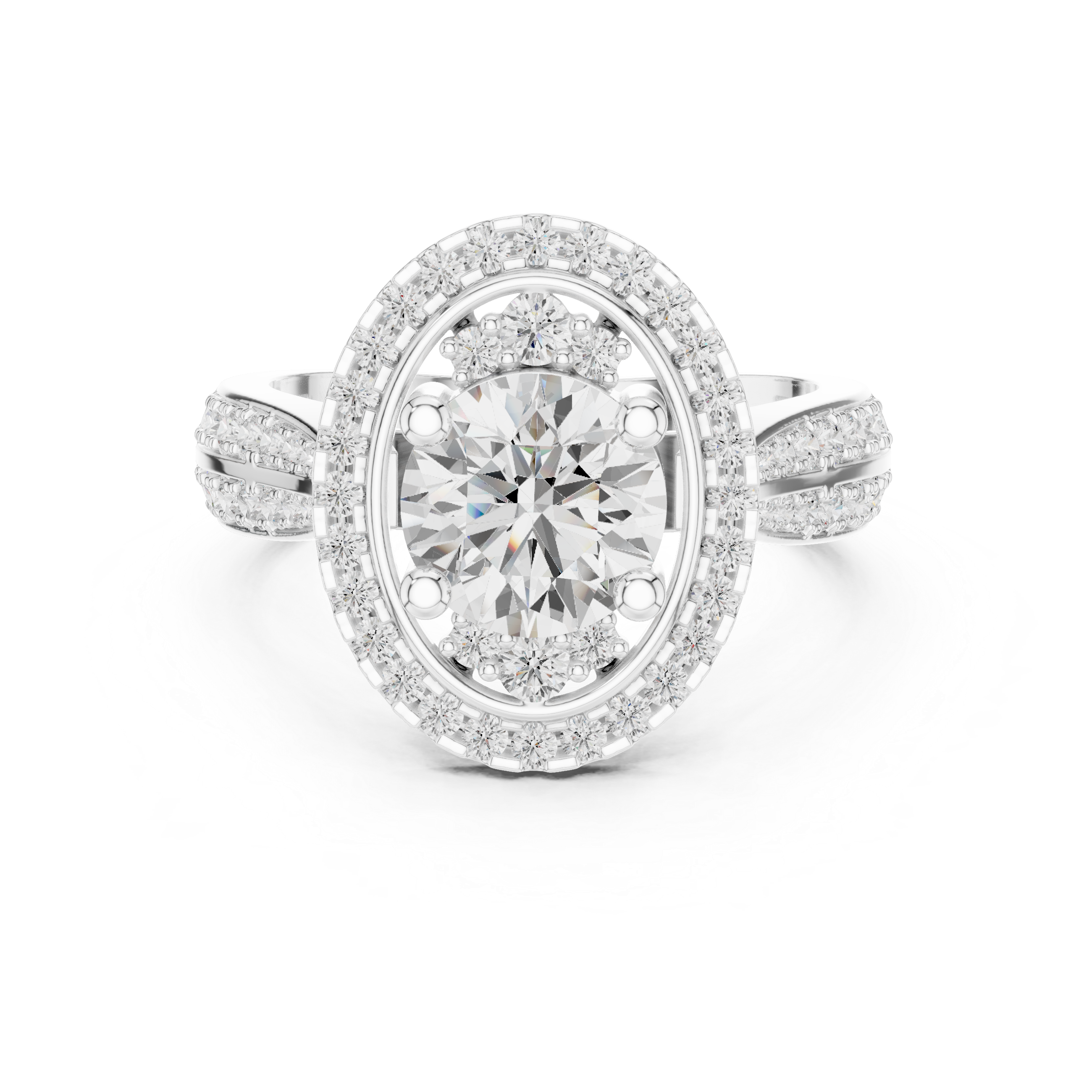 Hidden Crown Lab Grown Diamond Ring