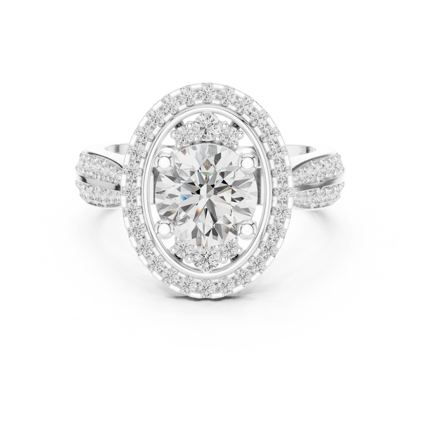 Hidden Crown Lab Grown Diamond Ring