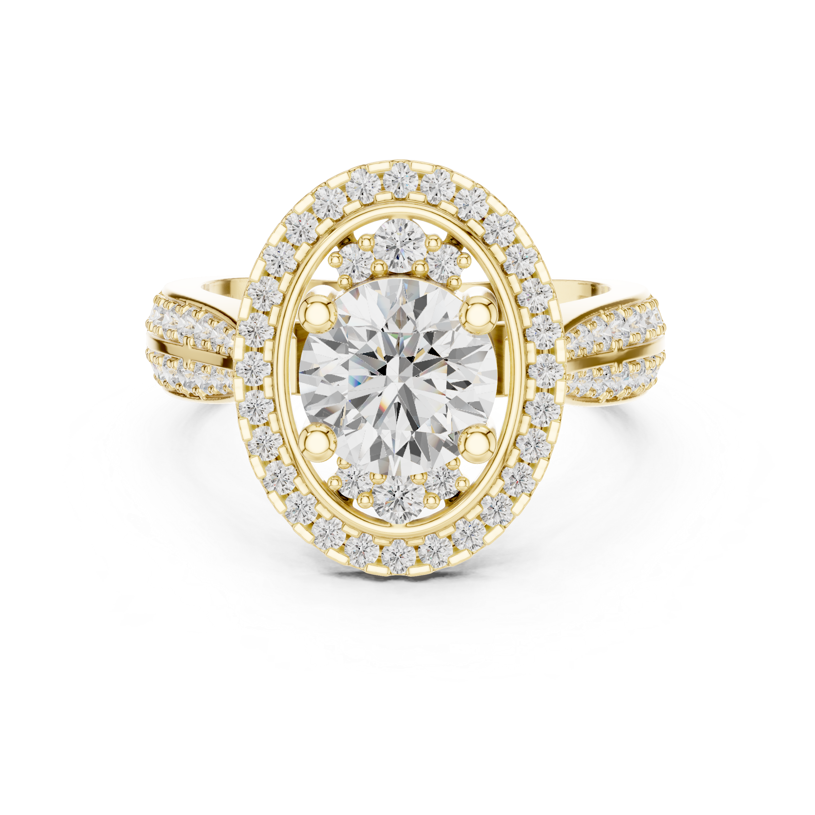 Hidden Crown Lab Grown Diamond Ring