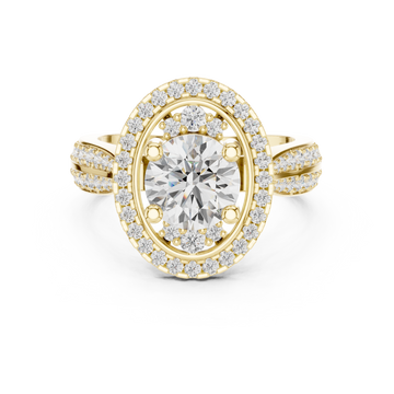 Hidden Crown Lab Grown Diamond Ring