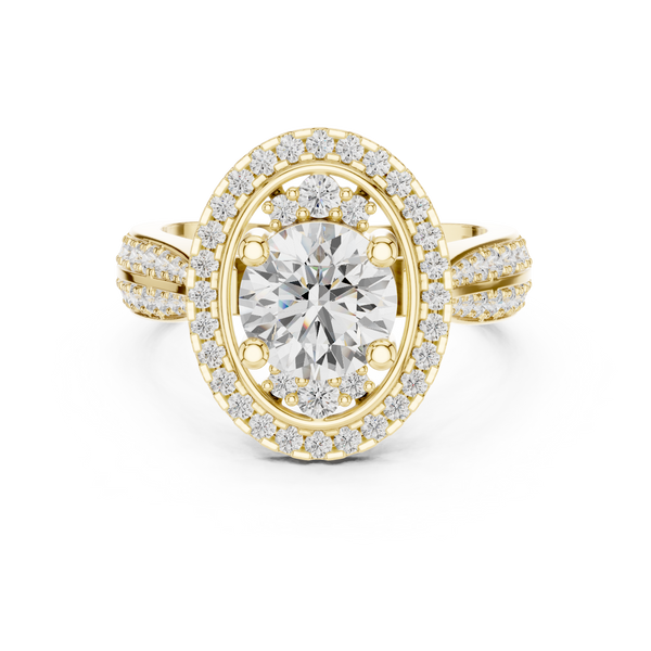 Hidden Crown Lab Grown Diamond Ring