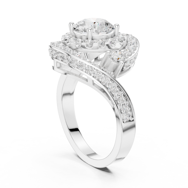Square Frame Lab Grown Diamond Ring