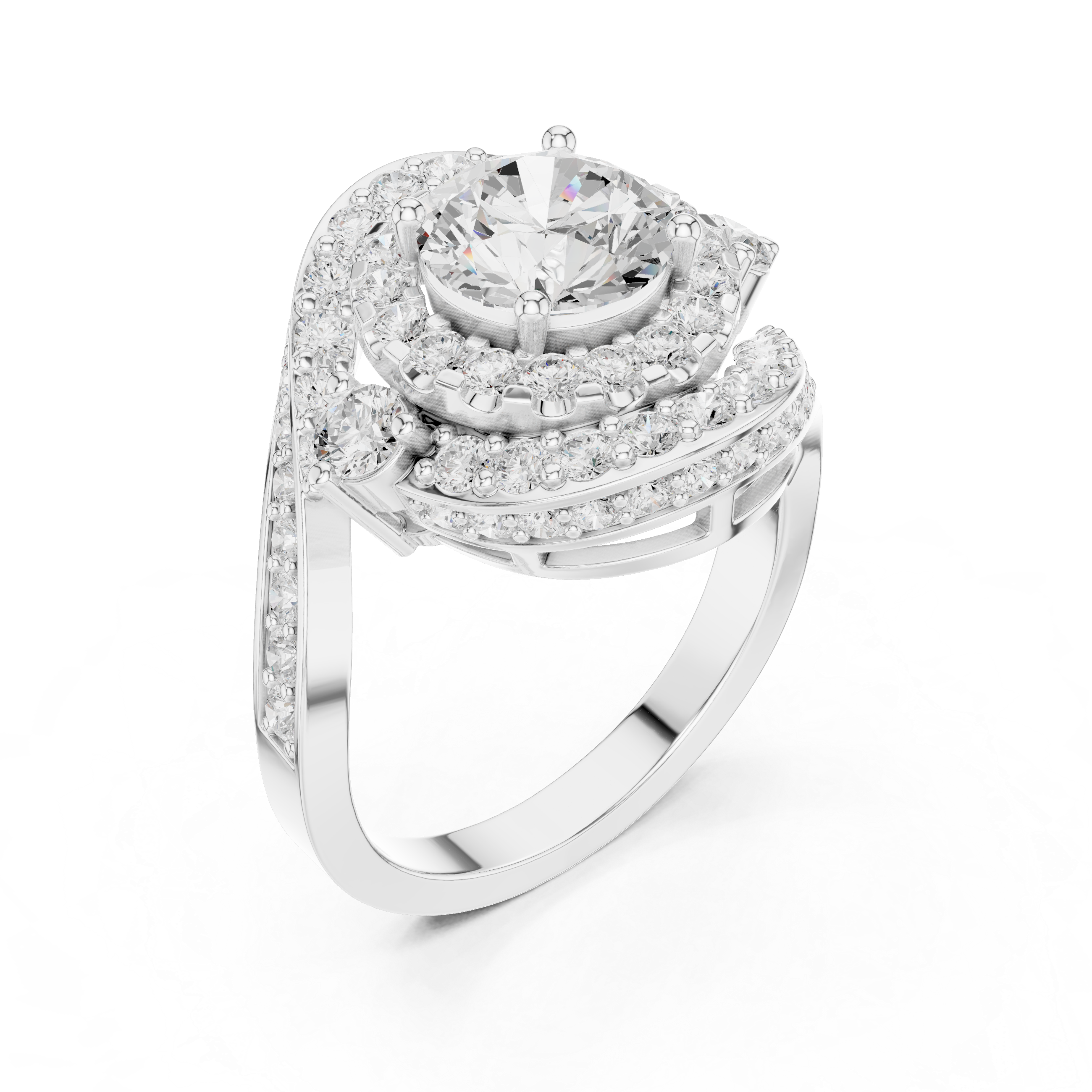 Square Frame Lab Grown Diamond Ring
