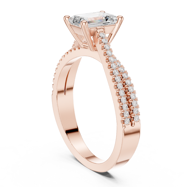 Three Row Lab Grown Diamond Ring