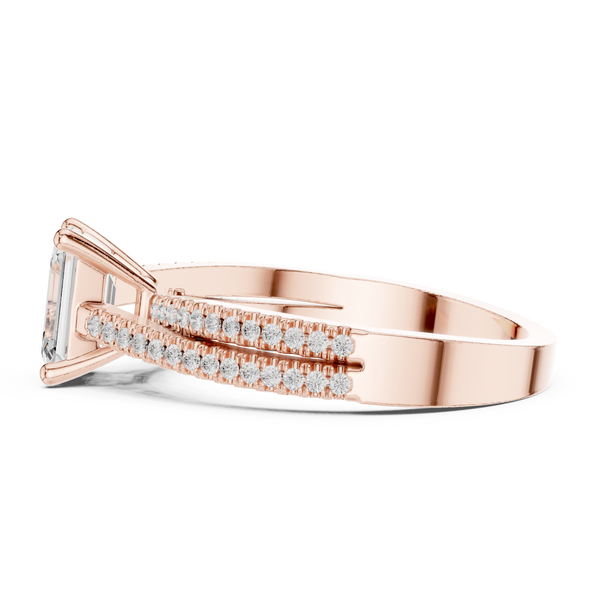 Three Row Lab Grown Diamond Ring