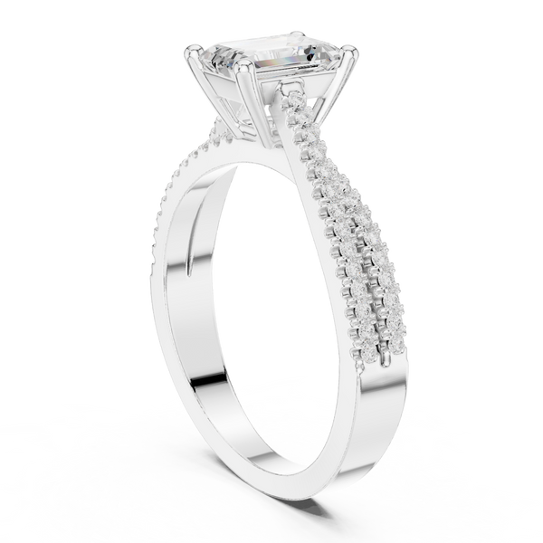 Three Row Lab Grown Diamond Ring