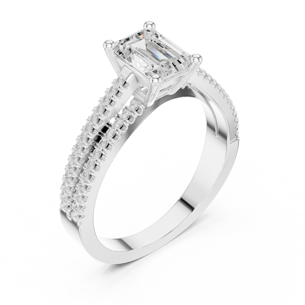 Three Row Lab Grown Diamond Ring