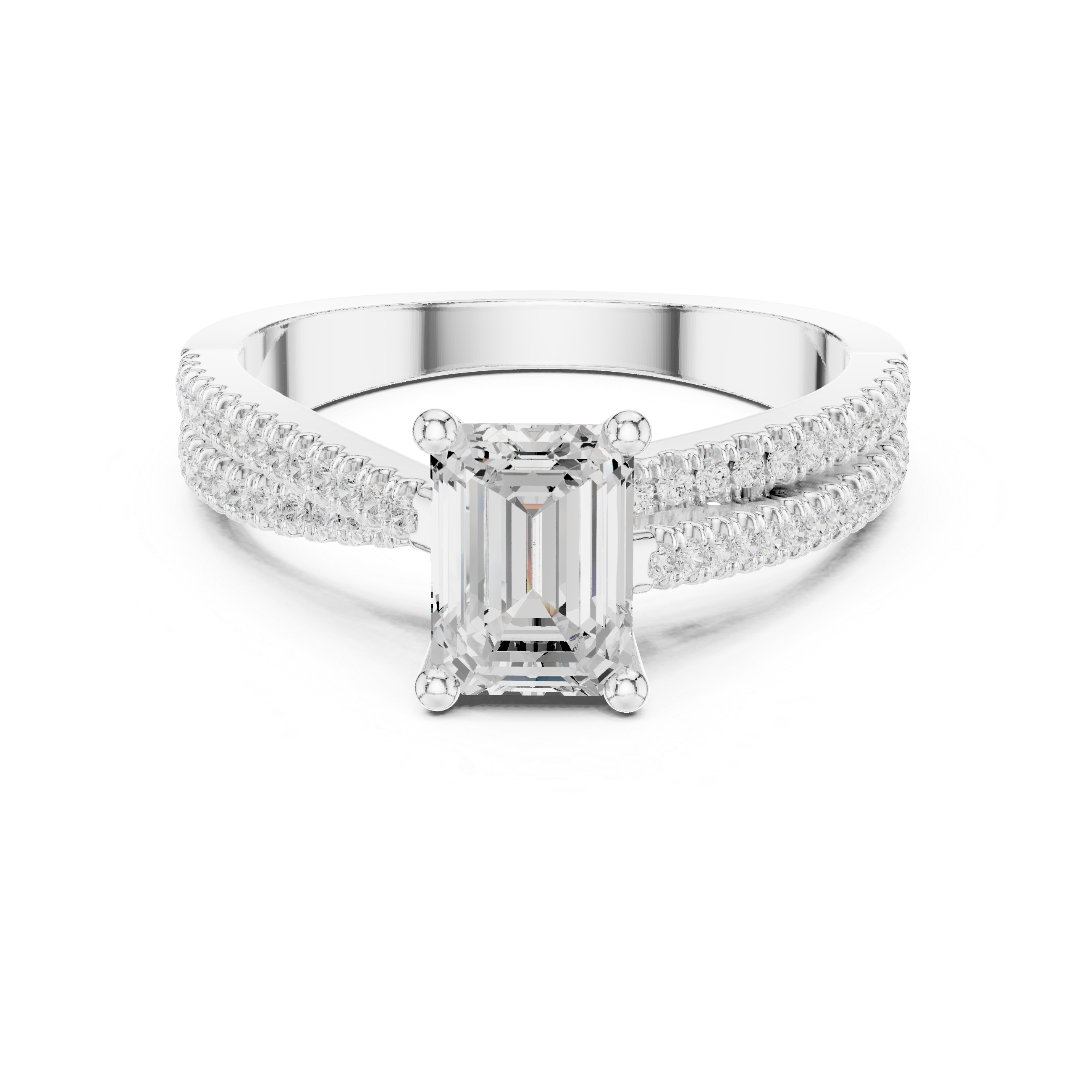 Three Row Lab Grown Diamond Ring
