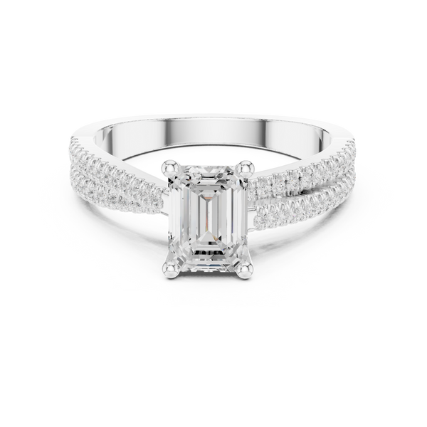 Three Row Lab Grown Diamond Ring