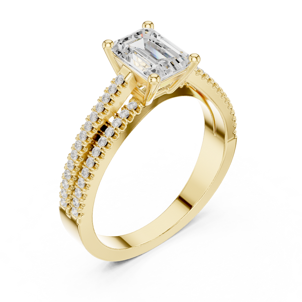Three Row Lab Grown Diamond Ring