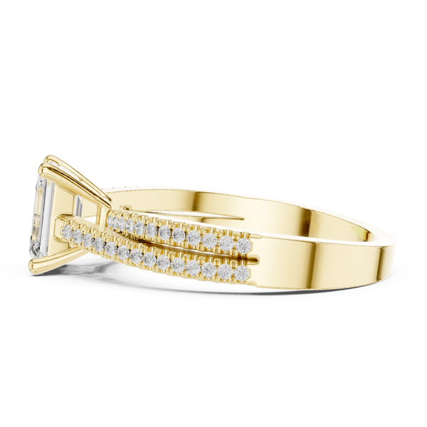 Three Row Lab Grown Diamond Ring