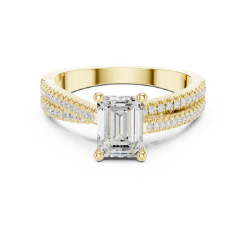 Three Row Lab Grown Diamond Ring