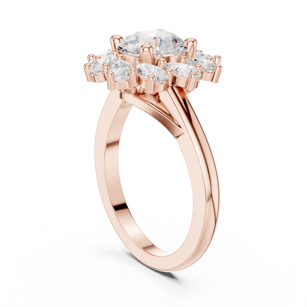 Tapered Pave Lab Grown Diamond Ring
