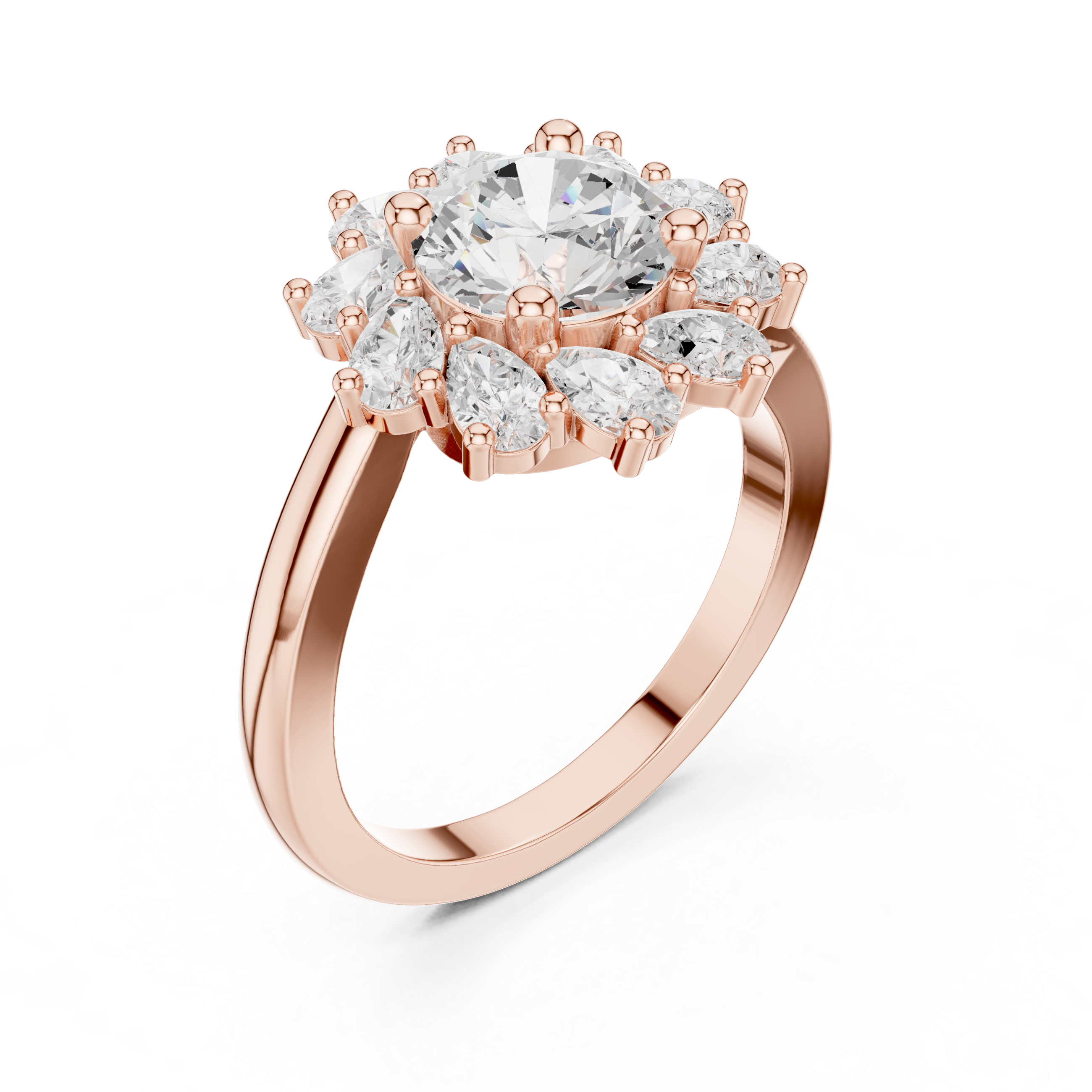 Tapered Pave Lab Grown Diamond Ring